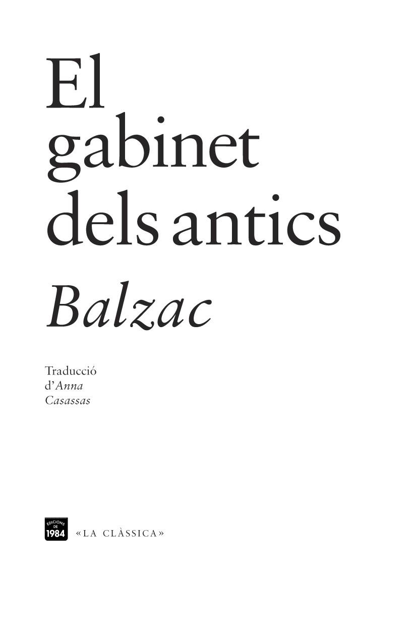 EL GABINET DELS ANTICS | 9788415835110 | DE BALZAC, HONORÉ | Llibreria Online de Vilafranca del Penedès | Comprar llibres en català