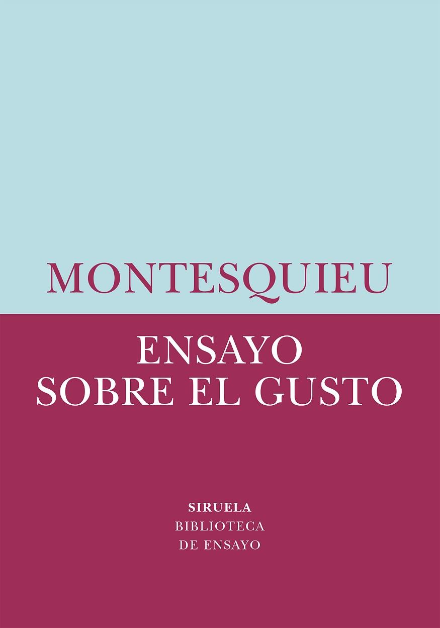 ENSAYO SOBRE EL GUSTO | 9788419942203 | MONTESQUIEU | Llibreria Online de Vilafranca del Penedès | Comprar llibres en català