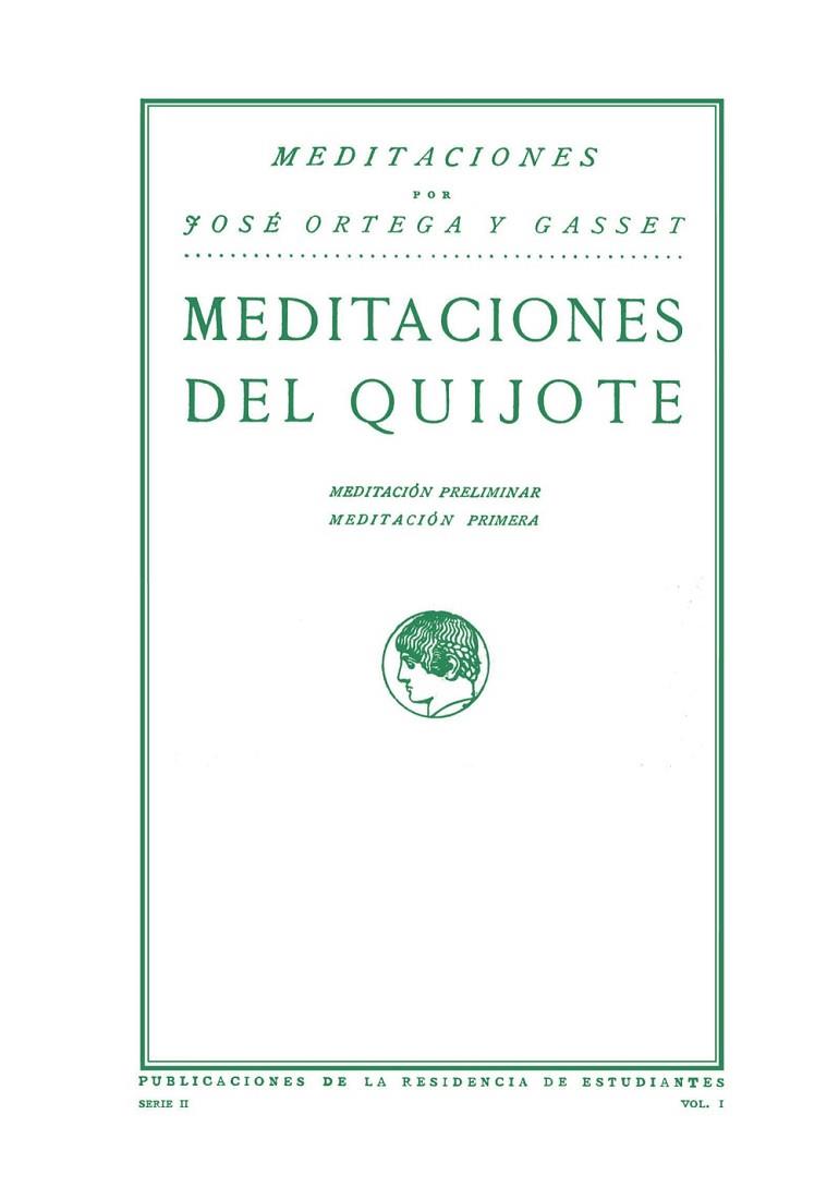 MEDITACIONES DEL QUIJOTE | 9788420689500 | ORTEGA Y GASSET, JOSÉ | Llibreria Online de Vilafranca del Penedès | Comprar llibres en català