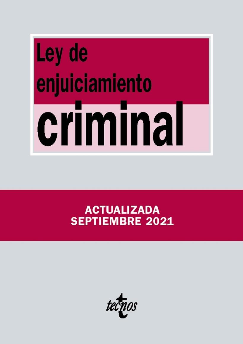LEY DE ENJUICIAMIENTO CRIMINAL | 9788430982820 | EDITORIAL TECNOS | Llibreria Online de Vilafranca del Penedès | Comprar llibres en català