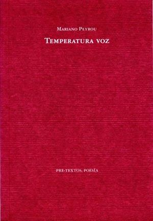 TEMPERATURA VOZ | 9788492913282 | PEYROU, MARIANO | Llibreria Online de Vilafranca del Penedès | Comprar llibres en català