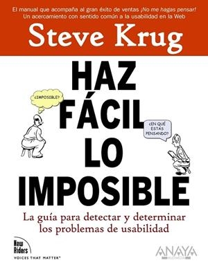 HAZ FACIL LO IMPOSIBLE | 9788441527546 | KRUG, STEVE | Llibreria L'Odissea - Libreria Online de Vilafranca del Penedès - Comprar libros
