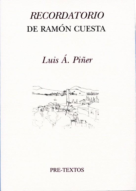 RECORDATORIO DE RAMON CUESTA | 9788492913213 | PINER, LUIS A. | Llibreria L'Odissea - Libreria Online de Vilafranca del Penedès - Comprar libros