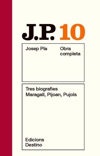TRES BIOGRAFIES MARAGALL PIJOAN PUJOLS | 9788497101509 | PLA, JOSEP | Llibreria Online de Vilafranca del Penedès | Comprar llibres en català
