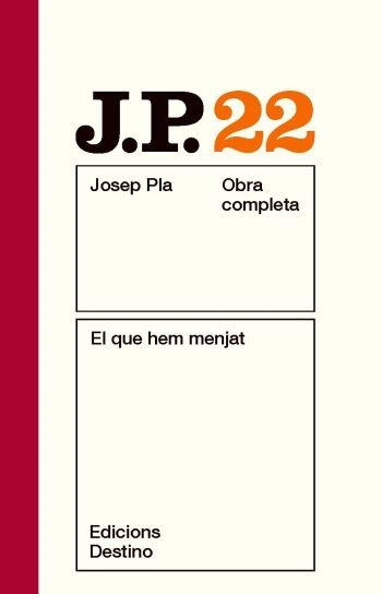 EL QUE HEM MENJAT | 9788497101622 | PLA, JOSEP | Llibreria Online de Vilafranca del Penedès | Comprar llibres en català