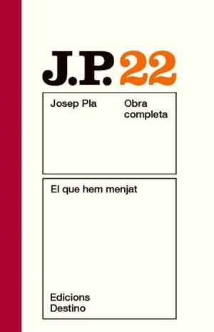 EL QUE HEM MENJAT | 9788497101622 | PLA, JOSEP | Llibreria Online de Vilafranca del Penedès | Comprar llibres en català