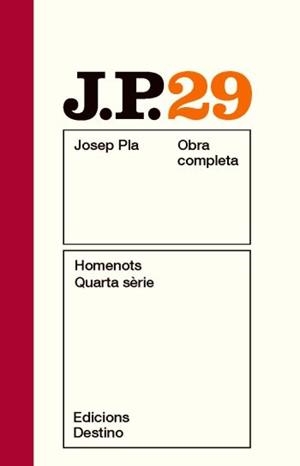 HOMENOTS QUARTA SERIE | 9788497101691 | PLA, JOSEP | Llibreria Online de Vilafranca del Penedès | Comprar llibres en català