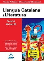LLENGUA CATALANA I LITERATURA TEMARI VOLUM 3 | 9788466581745 | AA.VV | Llibreria L'Odissea - Libreria Online de Vilafranca del Penedès - Comprar libros