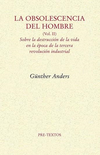 LA OBSOLESCENCIA DEL HOMBRE VOL II | 9788492913930 | ANDERS,GUNTHER | Llibreria L'Odissea - Libreria Online de Vilafranca del Penedès - Comprar libros