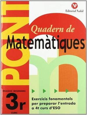 PONT MATEMÀTIQUES 3R ESO | 9788478875344 | VV. AA | Llibreria L'Odissea - Libreria Online de Vilafranca del Penedès - Comprar libros