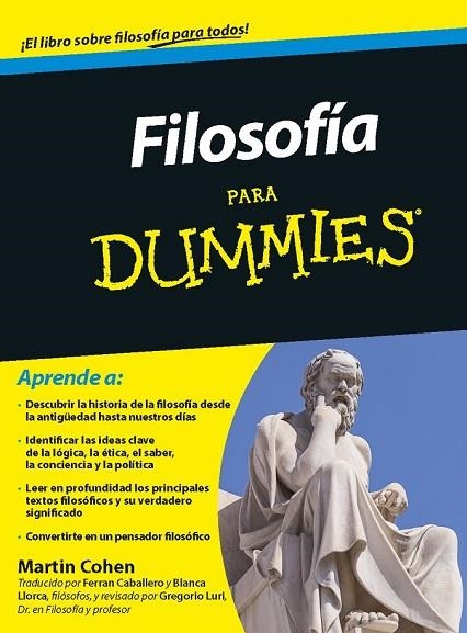 FILOSOFÍA PARA DUMMIES | 9788432900976 | COHEN, MARTIN | Llibreria L'Odissea - Libreria Online de Vilafranca del Penedès - Comprar libros