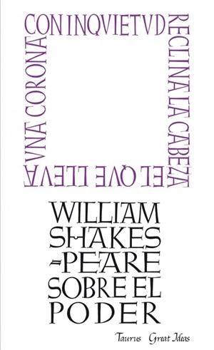 SOBRE EL PODER | 9788430600274 | SHAKESPEARE, WILLIAM | Llibreria Online de Vilafranca del Penedès | Comprar llibres en català