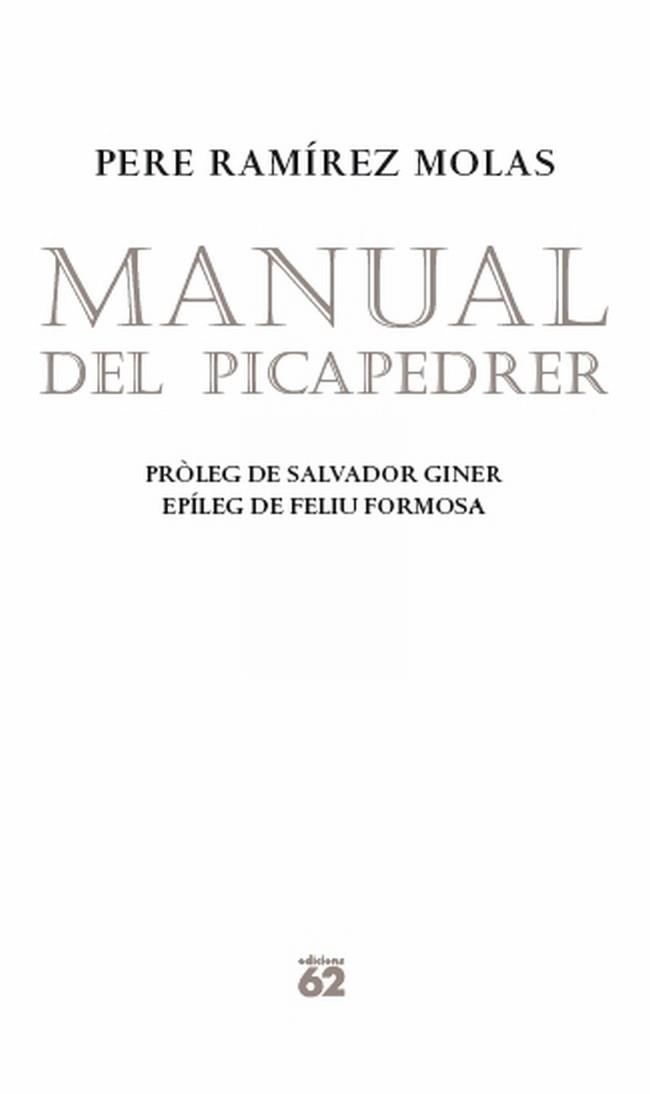 MANUAL DEL PICAPEDRER | 9788429768732 | RAMIREZ, PERE | Llibreria L'Odissea - Libreria Online de Vilafranca del Penedès - Comprar libros