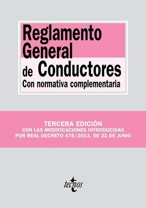 REGLAMENTO GENERAL DE CONDUCTORES | 9788430959907 | EDITORIAL TECNOS | Llibreria L'Odissea - Libreria Online de Vilafranca del Penedès - Comprar libros