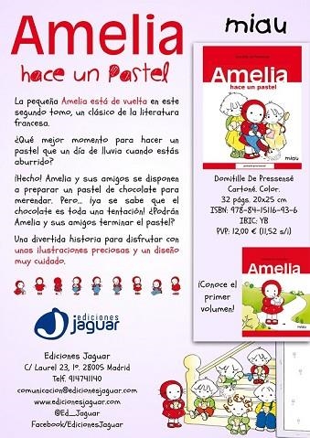 AMELIA HACE UN PASTEL | 9788415116936 | DE PRESSENSÉ, DOMITILLE | Llibreria L'Odissea - Libreria Online de Vilafranca del Penedès - Comprar libros