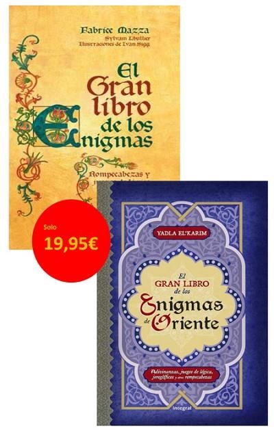 PACK EL GRAN LIBRO DE LOS ENIGMAS + EL GRAN LIBRO DE LOS ENIGMAS DE ORIENTE | 9788490560938 | MAZZA , FABRICE | Llibreria L'Odissea - Libreria Online de Vilafranca del Penedès - Comprar libros