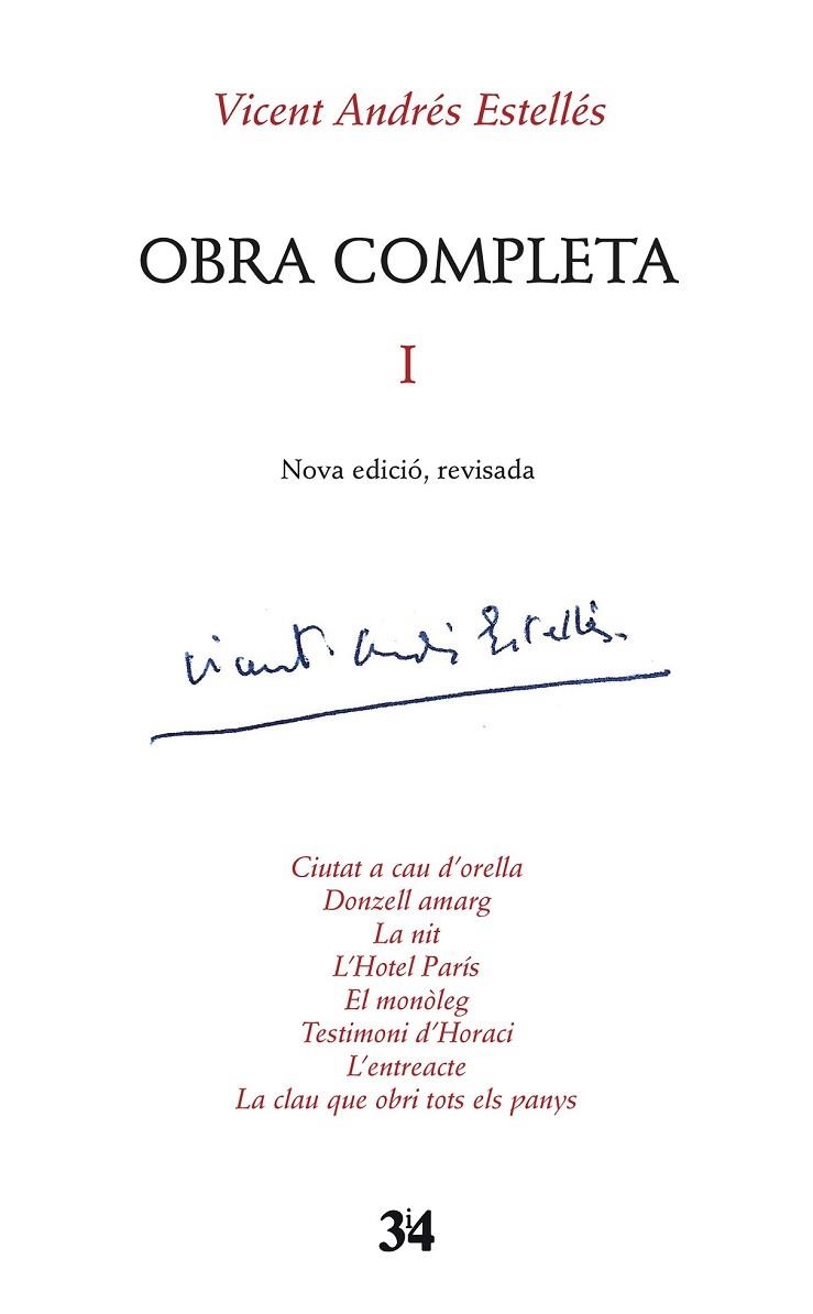 OBRA COMPLETA 1 VICNT ANDRÉS ESTELLÉS | 9788475029535 | ANDRES ESTELLES, VICENT | Llibreria L'Odissea - Libreria Online de Vilafranca del Penedès - Comprar libros