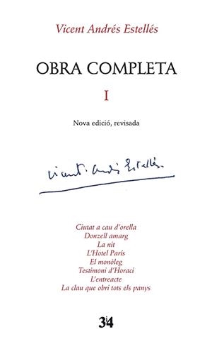 OBRA COMPLETA 1 VICNT ANDRÉS ESTELLÉS | 9788475029535 | ANDRES ESTELLES, VICENT | Llibreria Online de Vilafranca del Penedès | Comprar llibres en català