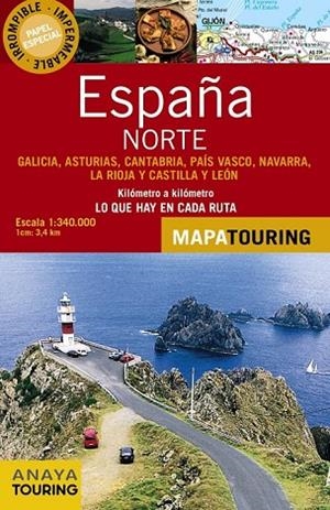 MAPA DE CARRETERAS NORTE DE ESPAÑA ( DESPLEGABLE ) | 9788499356648 | ANAYA TOURING | Llibreria L'Odissea - Libreria Online de Vilafranca del Penedès - Comprar libros