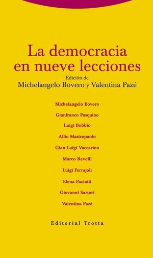 LA DEMOCRACIA EN NUEVE LECCIONES | 9788498795257 | BOVERO, MICHELANGELO / PAZÉ, VALENTINA | Llibreria Online de Vilafranca del Penedès | Comprar llibres en català
