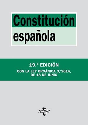 CONSTITUCIÓN ESPAÑOLA 2014 CON LA LEY ORGÁNICA 3/ 2014 DE 18 DE JUNIO | 9788430962464 | AA. VV. | Llibreria L'Odissea - Libreria Online de Vilafranca del Penedès - Comprar libros
