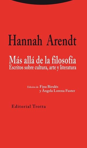 MÁS ALLÁ DE LA FILOSOFÍA | 9788498795318 | ARENDT, HANNAH | Llibreria L'Odissea - Libreria Online de Vilafranca del Penedès - Comprar libros
