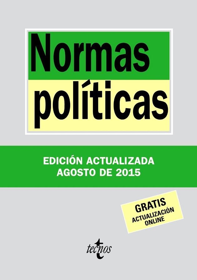NORMAS POLÍTICAS (2015) | 9788430966097 | EDITORIAL TECNOS | Llibreria L'Odissea - Libreria Online de Vilafranca del Penedès - Comprar libros