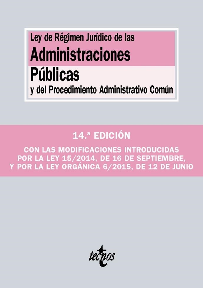 LEY DE RÉGIMEN JURÍDICO DE LAS ADMINISTRACIONES PÚBLICAS Y DEL PROCEDIMIENTO ADMINISTRATIVO COMUN | 9788430966660 | AA. VV. | Llibreria L'Odissea - Libreria Online de Vilafranca del Penedès - Comprar libros
