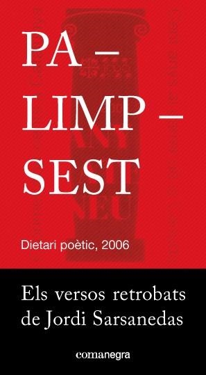 PALIMPSEST | 9788416605262 | SARSANEDAS VIVES, JORDI | Llibreria Online de Vilafranca del Penedès | Comprar llibres en català