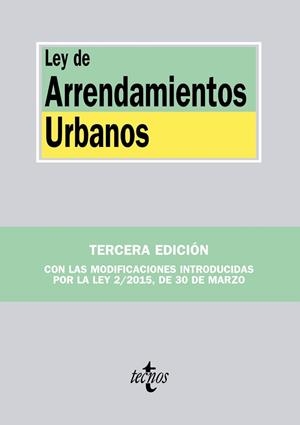 LEY DE ARRENDAMIENTOS URBANOS | 9788430965854 | EDITORIAL TECNOS | Llibreria Online de Vilafranca del Penedès | Comprar llibres en català