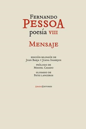 POESÍA VIII MENSAJE | 9788416160594 | PESSOA, FERNANDO | Llibreria L'Odissea - Libreria Online de Vilafranca del Penedès - Comprar libros