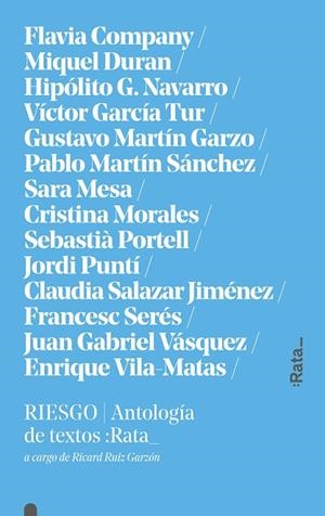 RIESGO ANTOLOGIA DE TEXTOS | 9788494489136 | AA. VV. | Llibreria L'Odissea - Libreria Online de Vilafranca del Penedès - Comprar libros