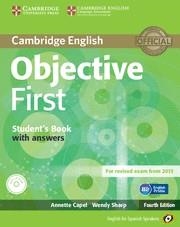 OBJECTIVE FIRST FOR SPANISH SPEAKERS STUDENT'S BOOK WITH ANSWERS WITH CD-ROM WIT | 9788483236918 | CAPEL, ANNETTE / SHARP, WENDY | Llibreria Online de Vilafranca del Penedès | Comprar llibres en català