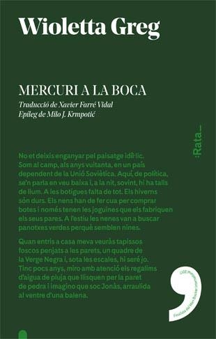 MERCURI A LA BOCA | 9788416738212 | GREG, WIOLETTA | Llibreria L'Odissea - Libreria Online de Vilafranca del Penedès - Comprar libros