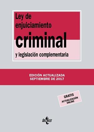 LEY DE ENJUICIAMIENTO CRIMINAL Y LEGISLACIÓN COMPLEMENTARIA | 9788430971848 | EDITORIAL TECNOS | Llibreria L'Odissea - Libreria Online de Vilafranca del Penedès - Comprar libros
