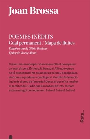 POEMES INÈDITS | 9788416738243 | BROSSA I CUERVO, JOAN | Llibreria L'Odissea - Libreria Online de Vilafranca del Penedès - Comprar libros
