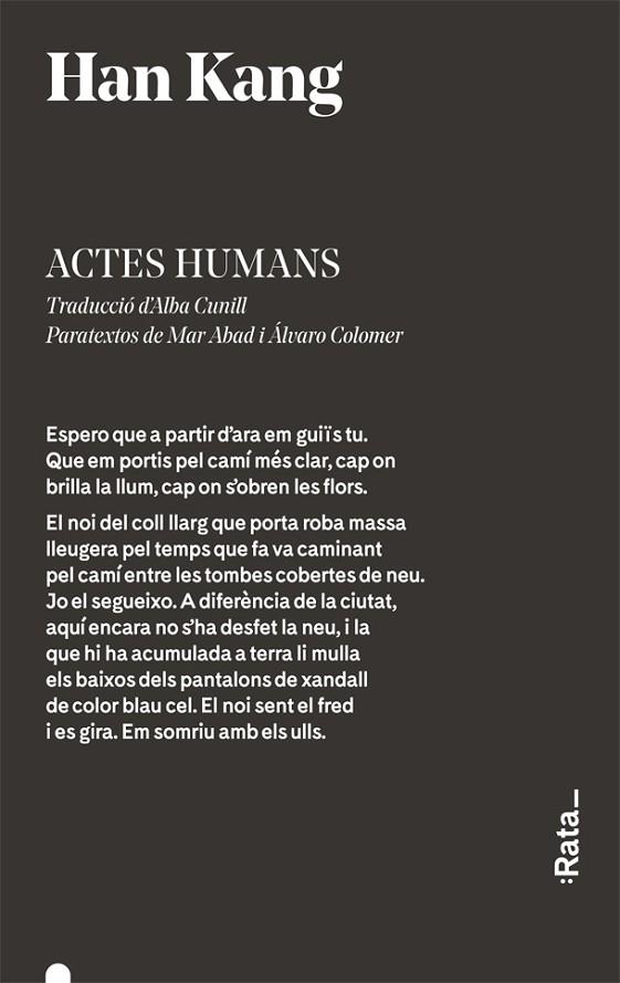 ACTES HUMANS | 9788416738359 | KANG, HAN | Llibreria L'Odissea - Libreria Online de Vilafranca del Penedès - Comprar libros