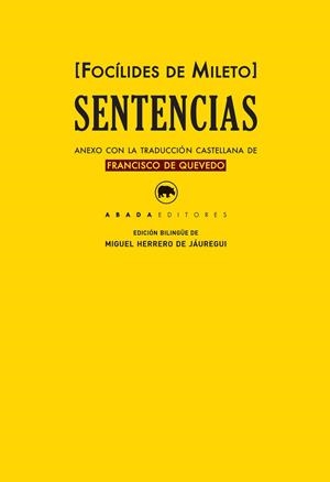 SENTENCIAS | 9788417301019 | FOCÍLIDES DE MILETO | Llibreria L'Odissea - Libreria Online de Vilafranca del Penedès - Comprar libros