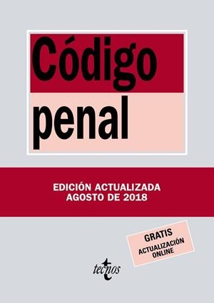 CÓDIGO PENAL AGOST 2018 | 9788430975051 | AA VV | Llibreria L'Odissea - Libreria Online de Vilafranca del Penedès - Comprar libros