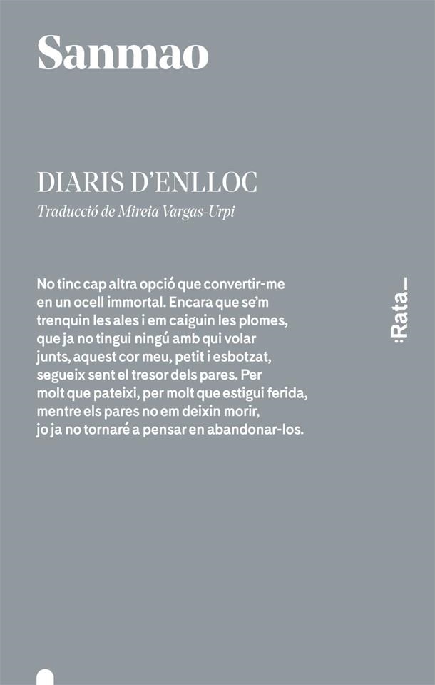 DIARIS D'ENLLOC | 9788416738069 | SANMAO | Llibreria L'Odissea - Libreria Online de Vilafranca del Penedès - Comprar libros
