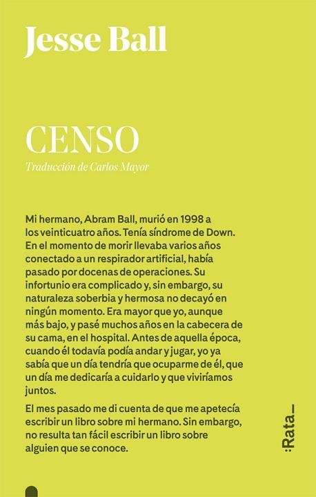 CENSO | 9788416738304 | JESSE/BALL | Llibreria Online de Vilafranca del Penedès | Comprar llibres en català