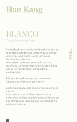 BLANCO | 9788416738519 | KANG, HAN | Llibreria Online de Vilafranca del Penedès | Comprar llibres en català