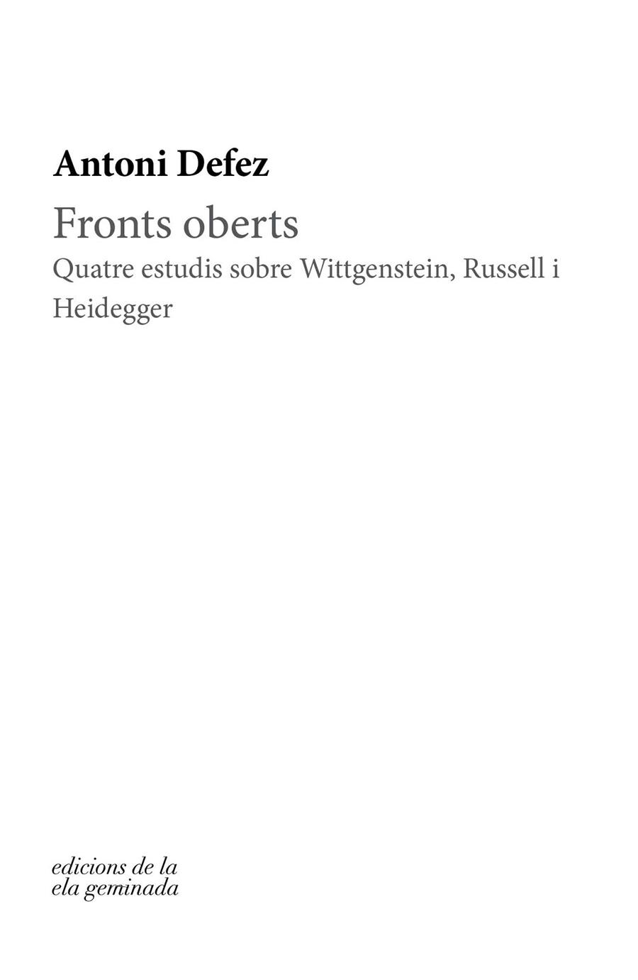 FRONTS OBERTS | 9788412143010 | DEFEZ, ANTONI | Llibreria L'Odissea - Libreria Online de Vilafranca del Penedès - Comprar libros