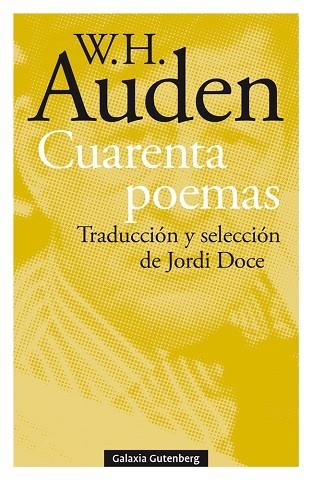 CUARENTA POEMAS | 9788417971618 | AUDEN, W.H. | Llibreria L'Odissea - Libreria Online de Vilafranca del Penedès - Comprar libros