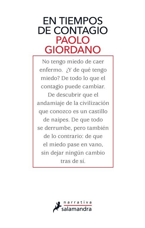 EN TIEMPOS DE CONTAGIO | 9788418107542 | GIORDANO, PAOLO | Llibreria L'Odissea - Libreria Online de Vilafranca del Penedès - Comprar libros