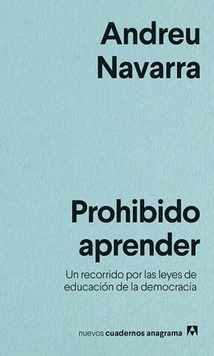 PROHIBIDO APRENDER | 9788433916525 | NAVARRA, ANDREU | Llibreria L'Odissea - Libreria Online de Vilafranca del Penedès - Comprar libros