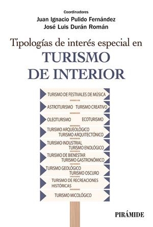TIPOLOGÍAS DE INTERÉS ESPECIAL EN TURISMO DE INTERIOR | 9788436846157 | PULIDO FERNÁNDEZ, JUAN IGNACIO/DURÁN ROMÁN, JOSÉ LUIS | Llibreria Online de Vilafranca del Penedès | Comprar llibres en català