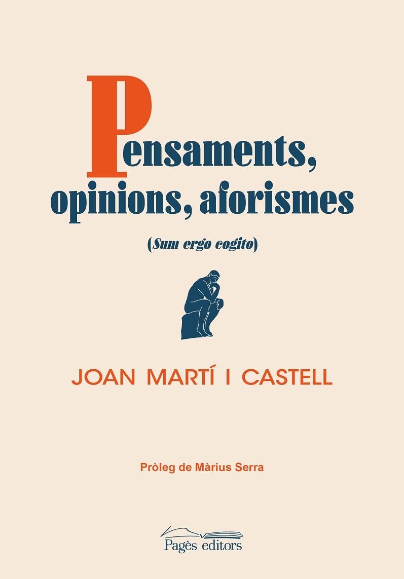 PENSAMENTS  OPINIONS AFORISMES | 9788413033860 | MARTÍ CASTELL, JOAN | Llibreria L'Odissea - Libreria Online de Vilafranca del Penedès - Comprar libros