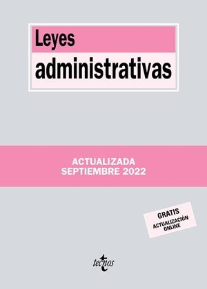 LEYES ADMINISTRATIVAS | 9788430985616 | EDITORIAL TECNOS | Llibreria L'Odissea - Libreria Online de Vilafranca del Penedès - Comprar libros