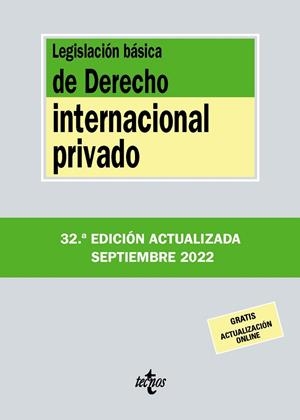 LEGISLACIÓN BÁSICA DE DERECHO INTERNACIONAL PRIVADO | 9788430985654 | EDITORIAL TECNOS | Llibreria L'Odissea - Libreria Online de Vilafranca del Penedès - Comprar libros